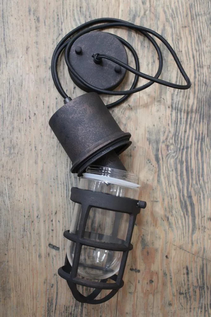 Anchorage Caged Bunker Pendant Light