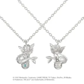 [Pokémon]Vaporeon & Pokéball necklace K18 white gold