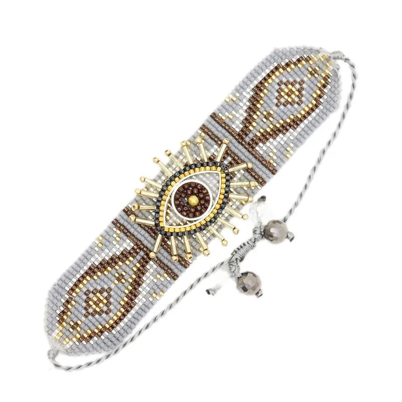 Seed Bead Cuff Bracelets 18 Different Styles And Colors You Choose Evil Eye With Tassels Or 3 Piece Sets With Crystals And Studs Tiny Indian Beads Stack Them!
